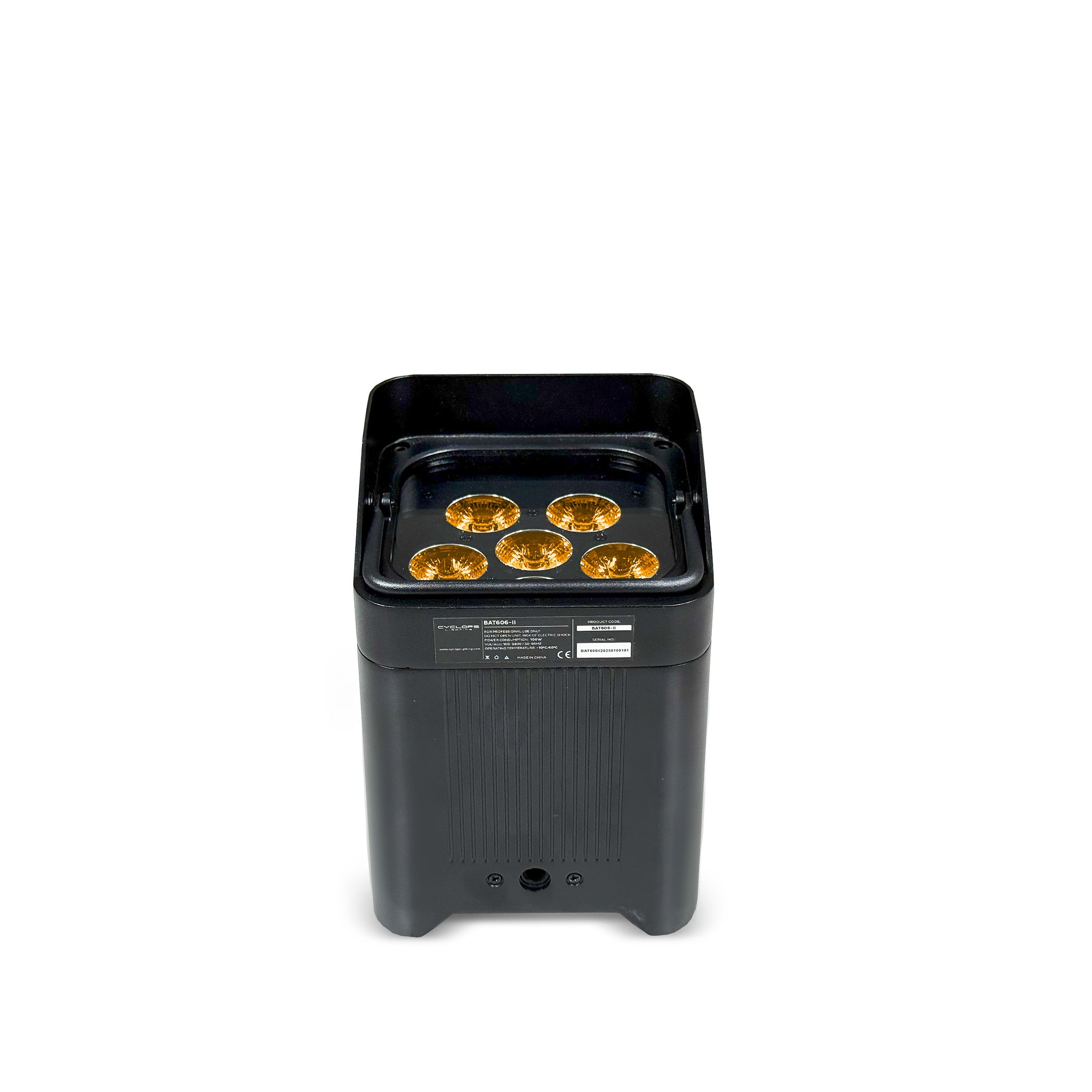 BAT 606-II - 6x10 watts, RGBWA+UV LED Battery PAR