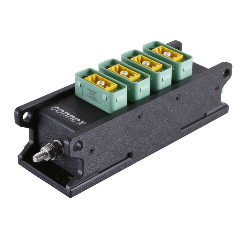 cPot strip - 1 x M8 screw connection, 5x cPot male IN/OUT - CP-BVB5-R