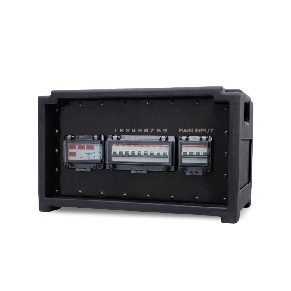 32A CEE 400V 5P In, 16A CEE 240V 3P Out, MCB, Distribution Box Main Protection