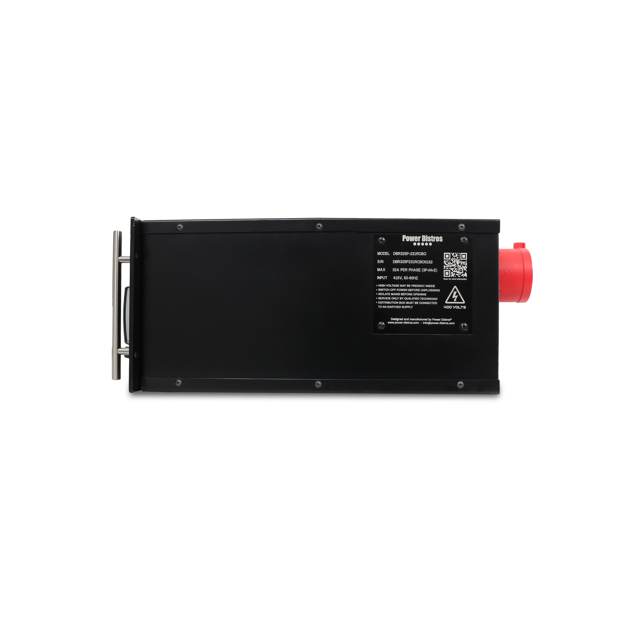 32A CEE 400V 5P In, 19 Pin Connector Out, RCBO, Rack Mount Distribution Box