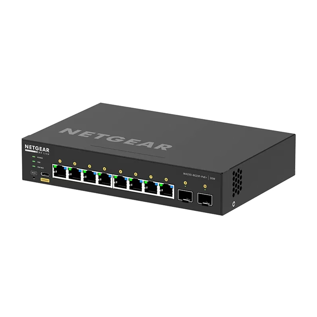AV Line GSM4210PX 8x1G PoE+ 220W and 2xSFP+ Managed Switch