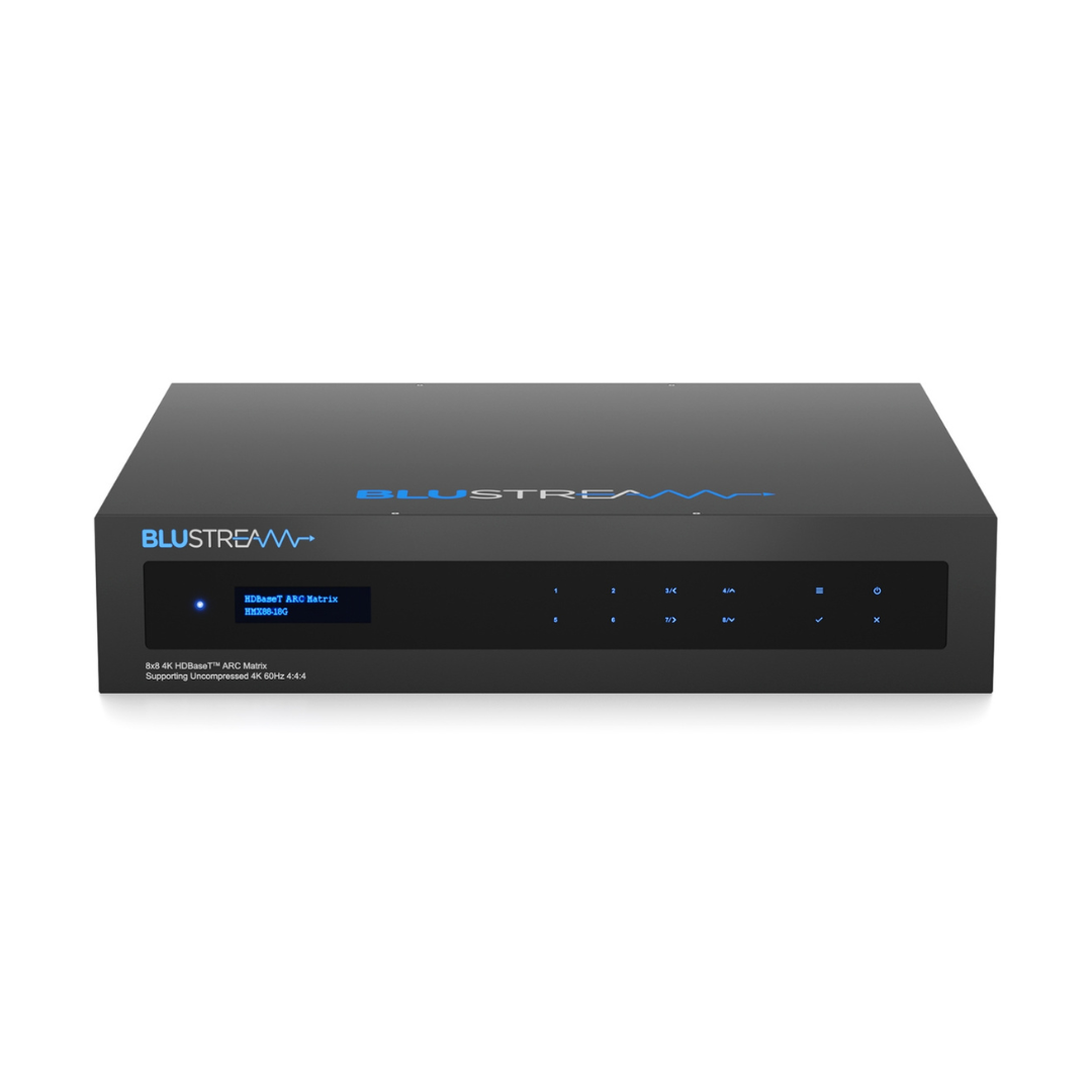 HMX88-18G - 8x8 HDBaseT3™ ARC Matrix Supporting Uncompressed 4K 60Hz 4:4:4