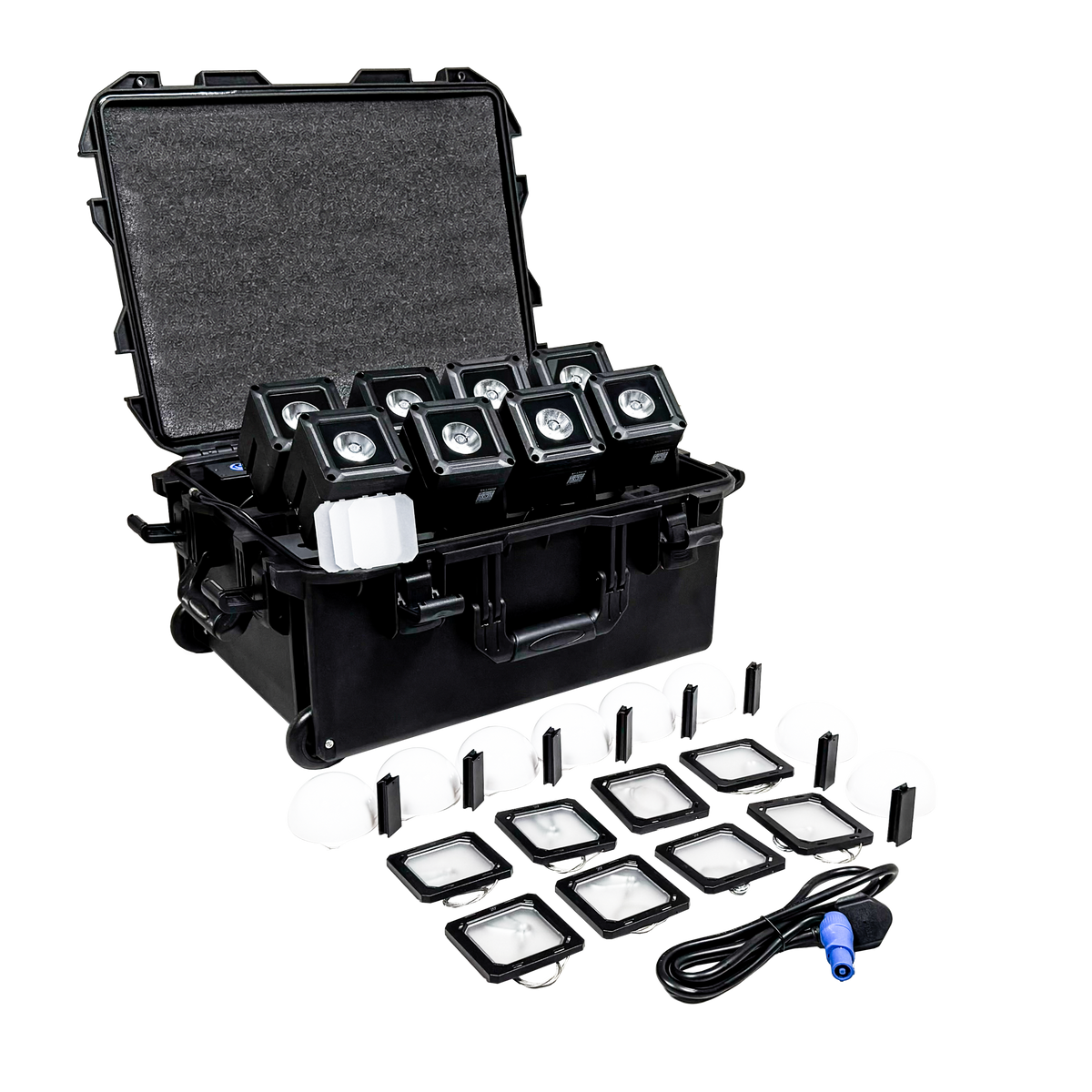 Cyclops Lighting Kit of 8 LumiGo™ CUBE120 - Battery-Operated IP65 LED spotlight (wireless CRMX & App Control)