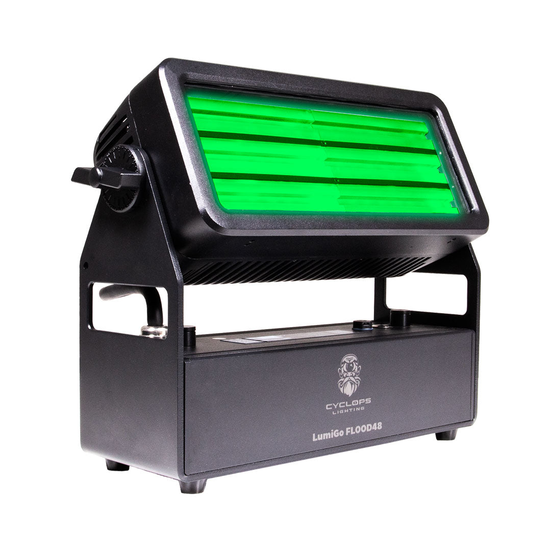 Cyclops Lighting LumiGo™ FLOOD48 - Battery-Operated IP65 60x8W RGBL FX & Pixel Mapping Wash (wireless CRMX & App Control)
