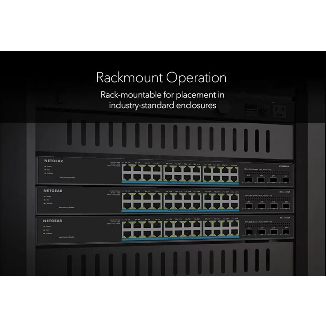 MS324TXUP- 24-Port Multi-Gigabit (2.5G) Ethernet Ultra60 PoE++ Smart Switch with 4 SFP+ Ports