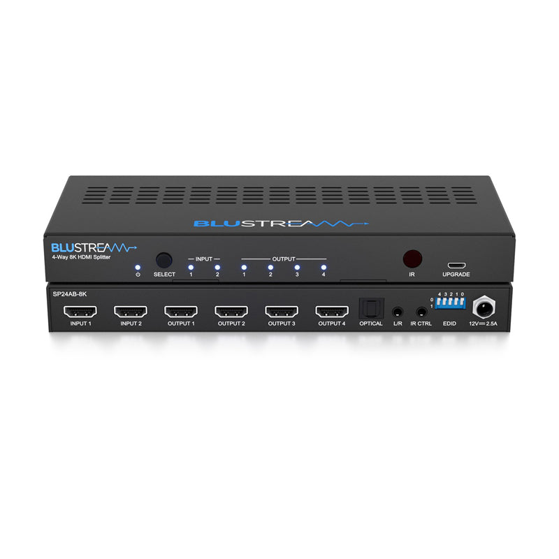 SP24AB-8K - 4-Way 8K HDMI Splitter