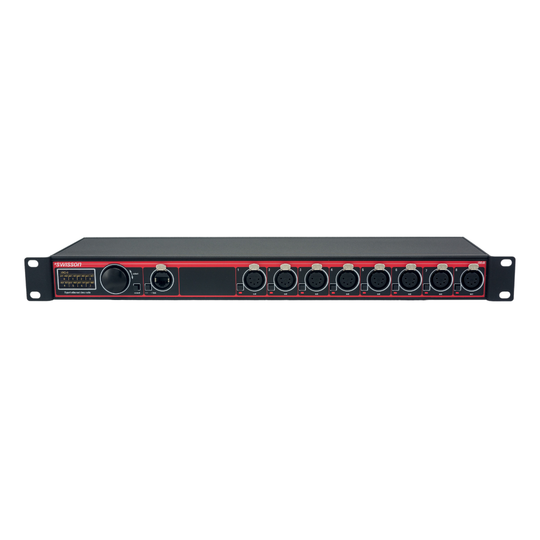 Swisson - XND-8R5- 8 port Ethernet DMX Node, 19", 5pin XLR