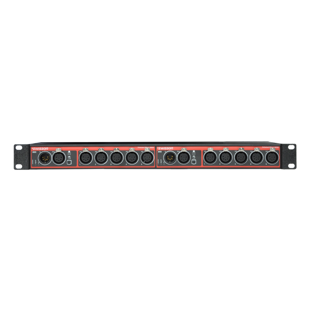 Swisson - XSP-5R-5R- DMX Splitter- Double-Rack- 10 outputs, 5pin XLR