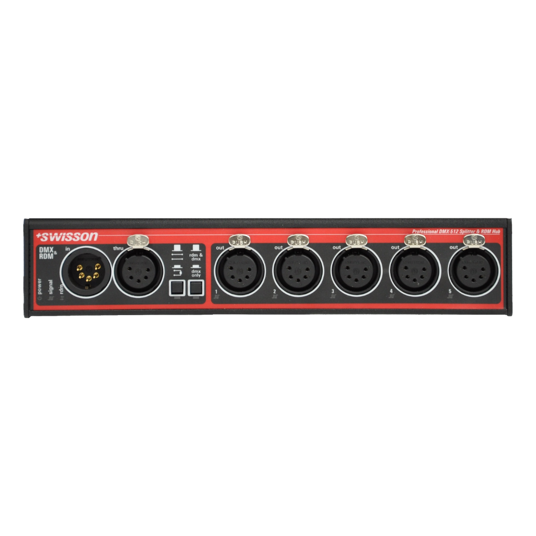 Swisson - XSR-5B- DMX & RDM Splitter Box- 5 outputs- 5pin XLR