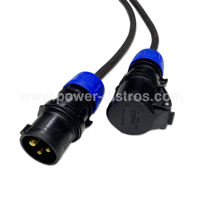 Power Extension Cable - Male to Female 16A - 3 Cores