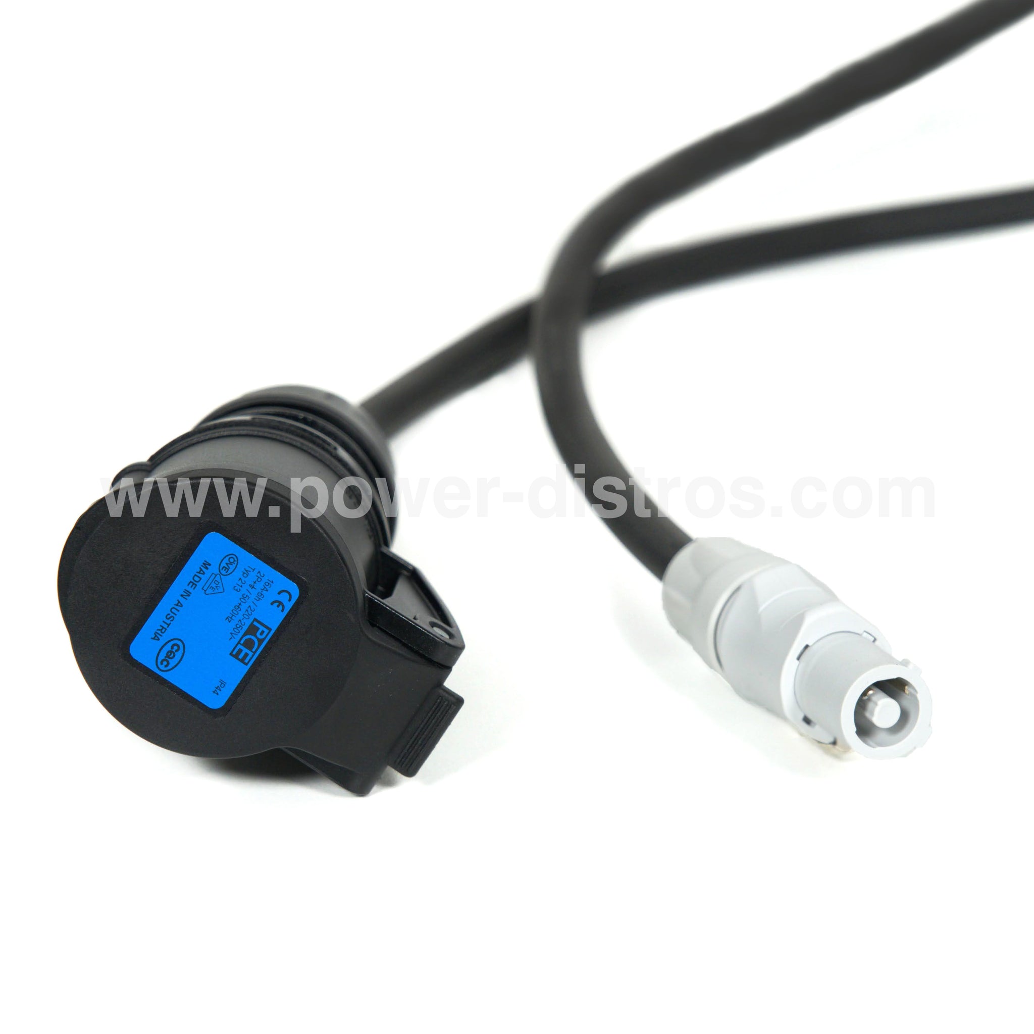 Power Cable - PowerCon White to 16A 3P CEE Female