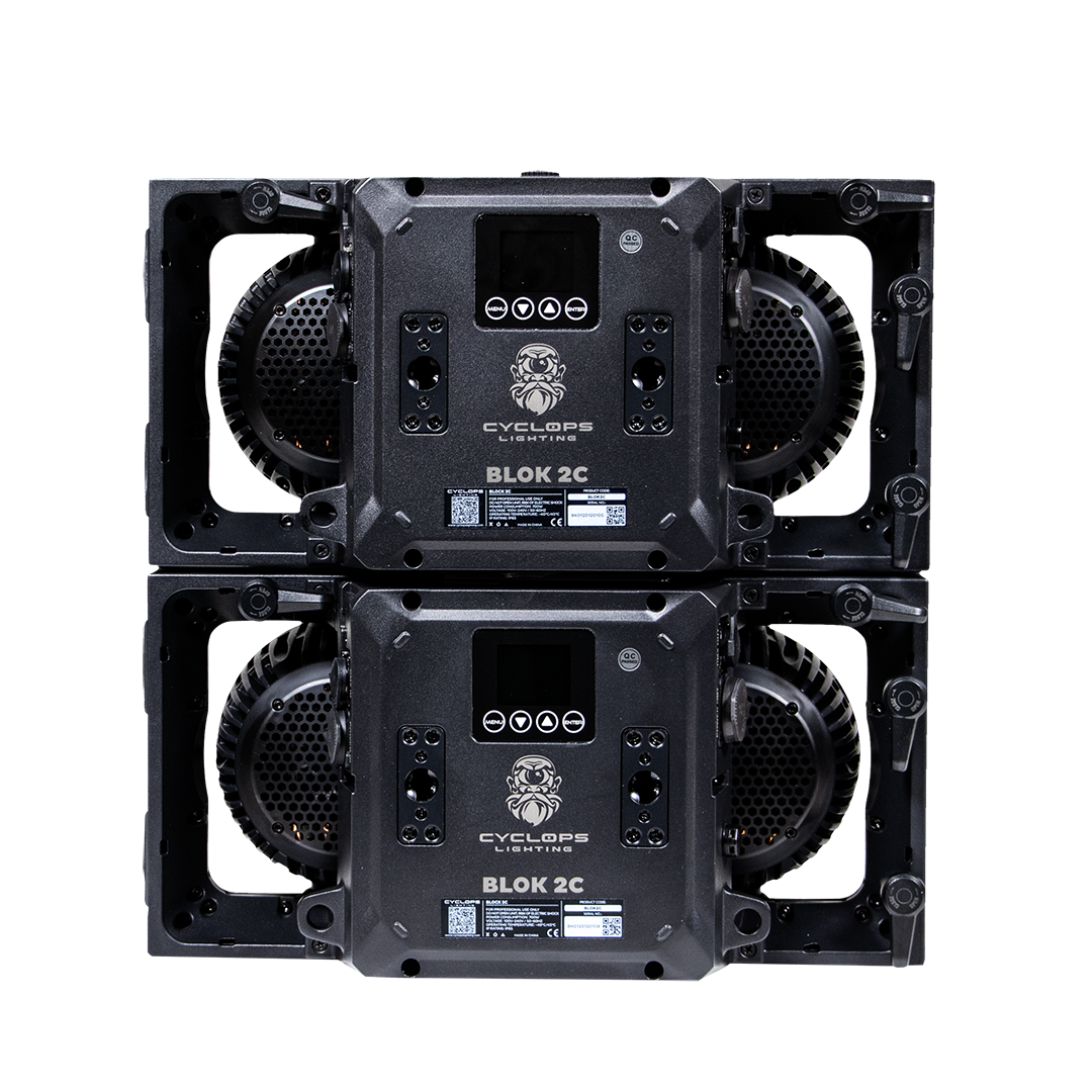 BLOK 2C - 2x400W RGBLA Modular Blinder with White Pixel Lines