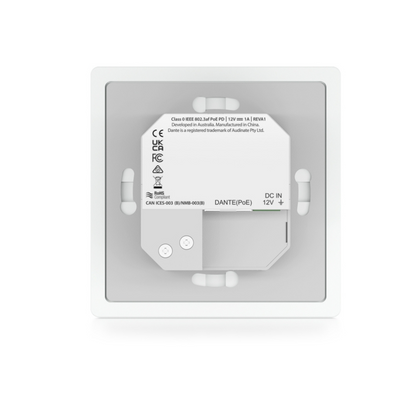 DA11ABL-WP-V2-EU - Bluetooth & Analogue Audio Dante® Wall Plate EU