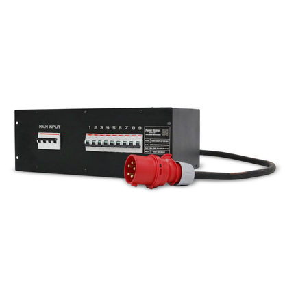 32A CEE 400V 5P In, True1 16A/240V AC 3P/ 16A CEE 240V 3P Out, RCBO, Rack Mount Distribution Box