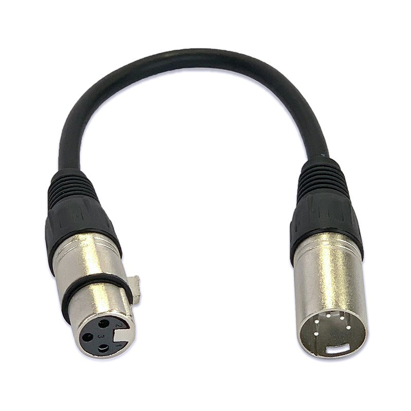 XLR Cable - 5 Pin Male to 3 Pin Female for DMX - 20 cm