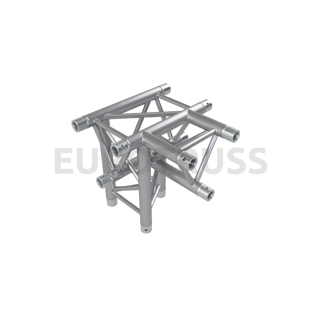 FD/HD33 4 Way Corner T-Piece + Down Right - Tubes Up - Fixed Corner