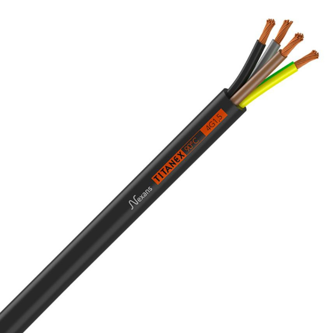 H07RN-F TITANEX 4G1.5, Industrial flexible rubber cable, 4 core x 1.5mm2