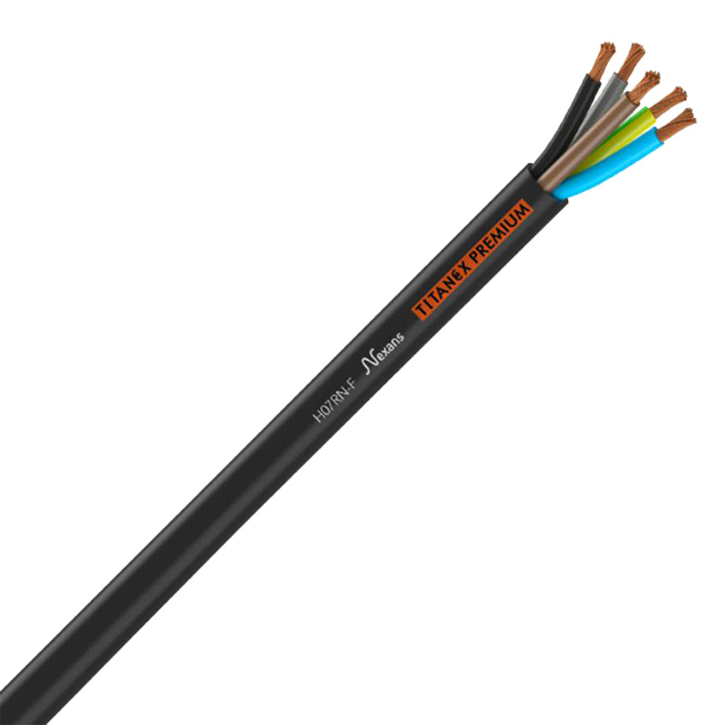 H07RN-F TITANEX 5G10 - Industrial Flexible Rubber Cable, 5 core x 10mm2