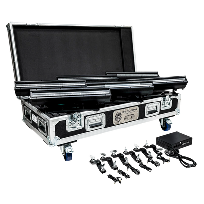 Cyclops Lighting Kit of 6 LumiGo™ BAR300 - Battery-Operated IP65 32x8W RGBL Wash Bar (wireless CRMX & App Control)