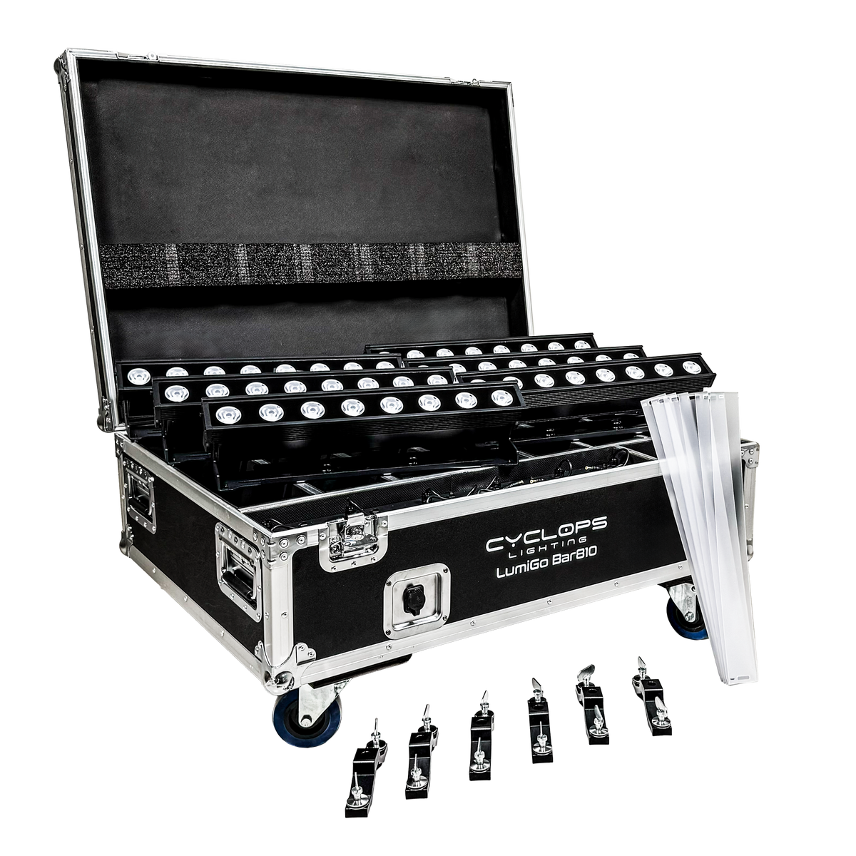 Cyclops Lighting Kit of 6 LumiGo™ BAR810 - Battery-Operated IP65 LED Bar (wireless CRMX & App Control)