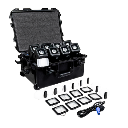 Cyclops Lighting Kit of 8 LumiGo™ CUBE120 - Battery-Operated IP65 LED spotlight (wireless CRMX & App Control)