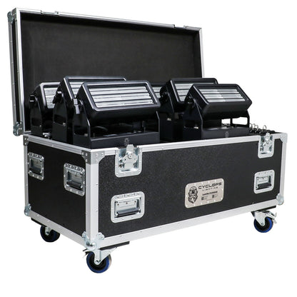 Cyclops Lighting Kit of 6 LumiGo™ FLOOD48 - Battery-Operated IP65 60x8W RGBL FX & Pixel Mapping Wash (wireless CRMX & App Control)