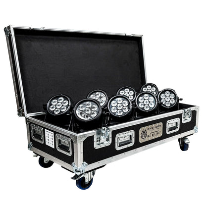 Cyclops Lighting Kit of 8 LumiGo™ PAR407 - Battery-Operated IP65 LED PAR (wireless CRMX & App Control)