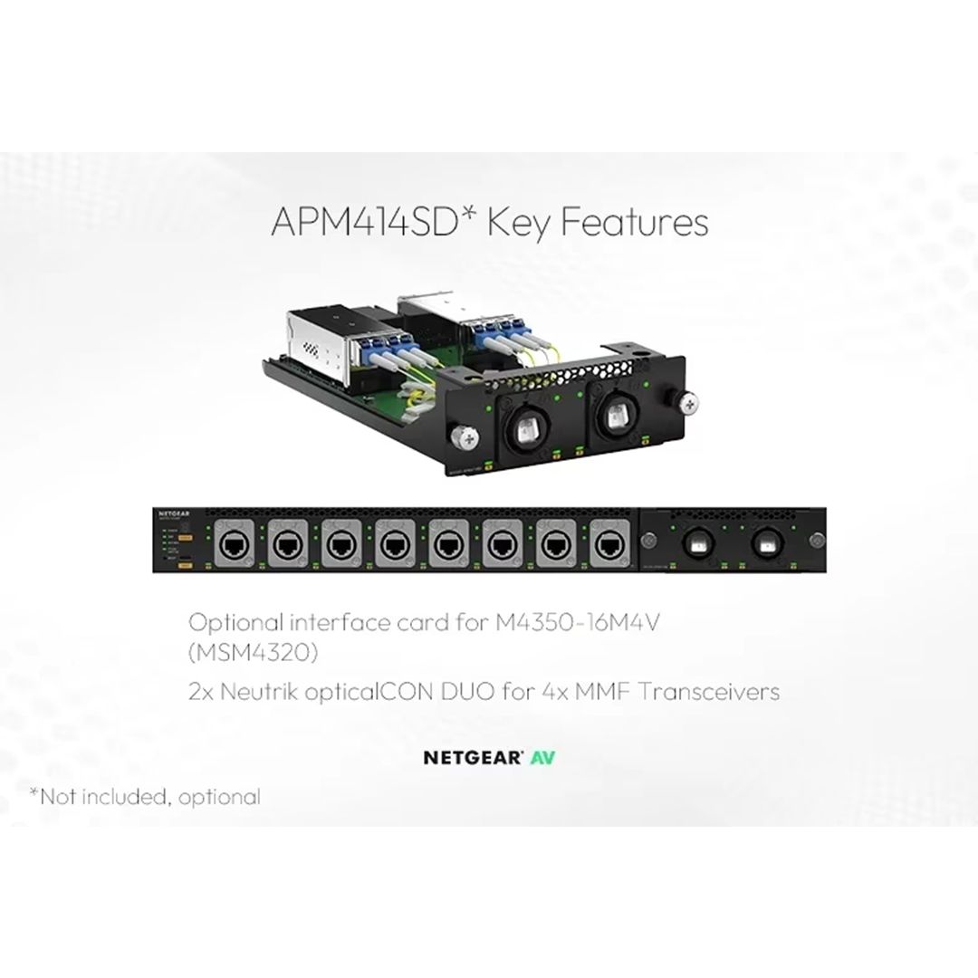 MSM4320 16x 2.5G PoE++ (530W base, up to 1,130W) incl. 8x Neutrik etherCON and 4xSFP28 25G Managed Switch
