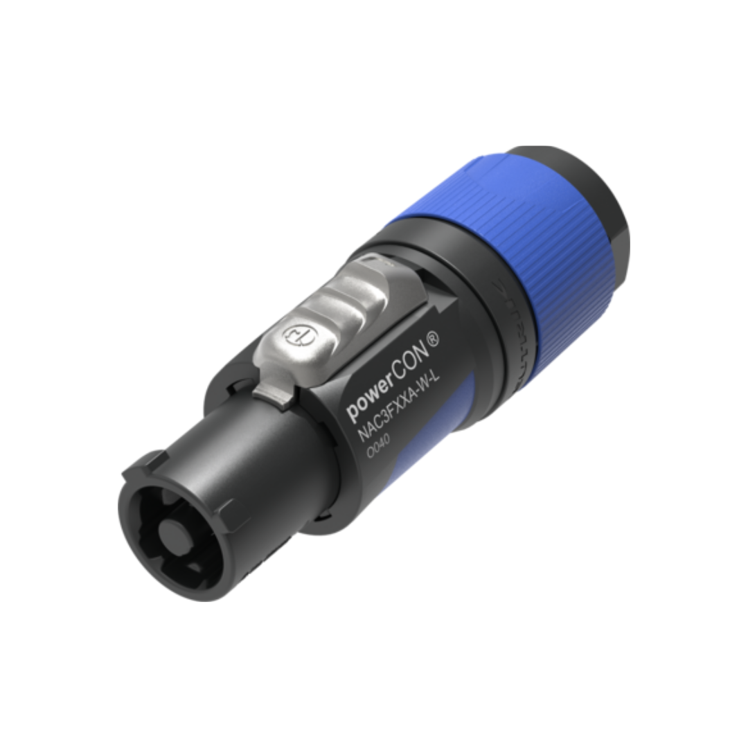 Neutrik - NAC3FXXA-W-L - powerCON single phase power connector, IP20, blue power-in, large - XX Series