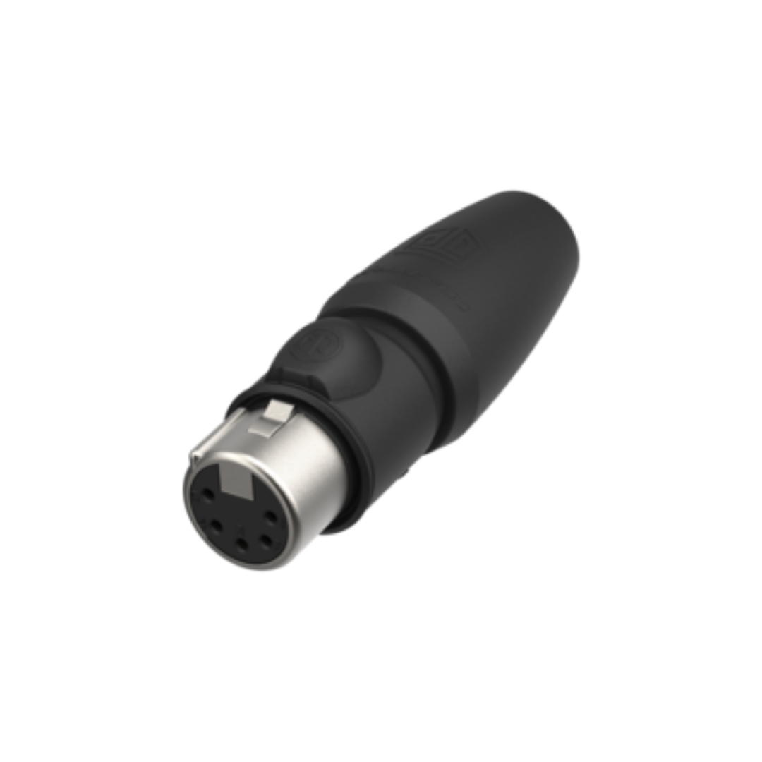 Neutrik - NC5FX1-TOP-14 - XLR cable connector female 5-pole, 8 mm - 10 mm cable O.D, gold contacts - TOP Series