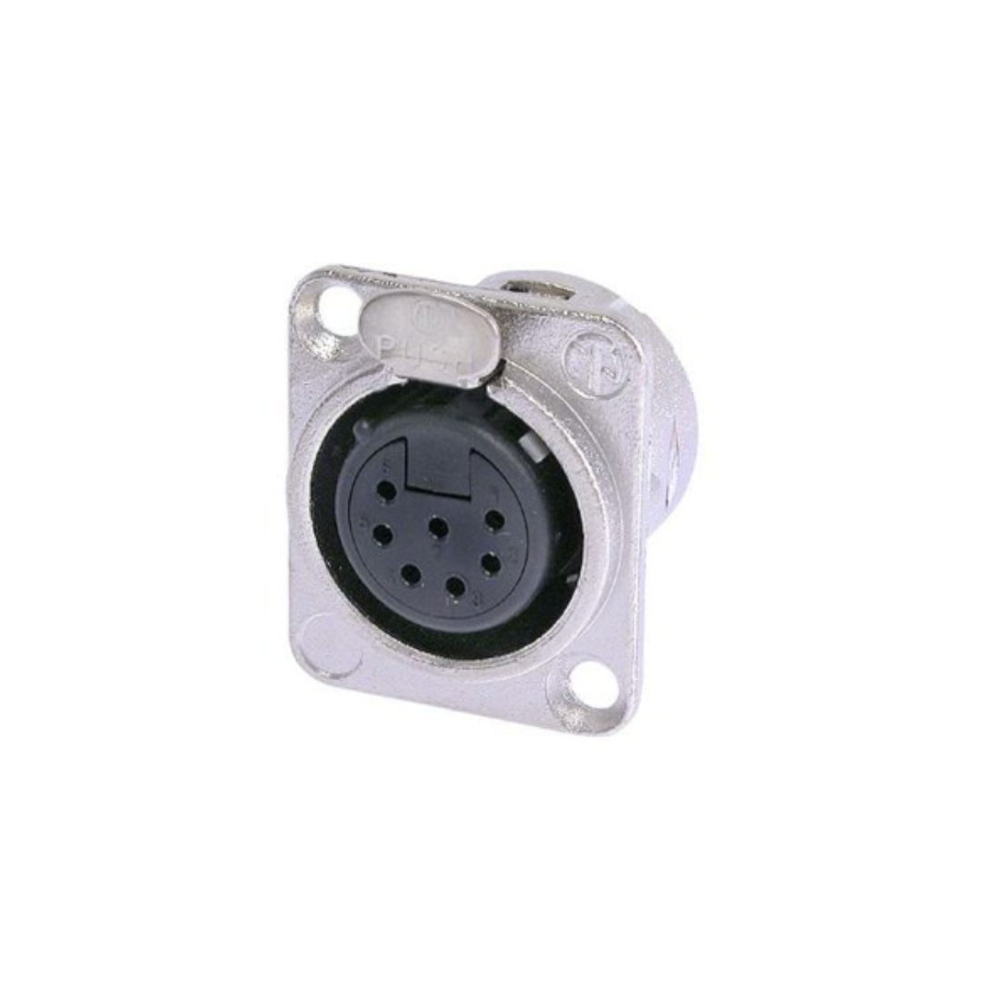 Neutrik - NC7FD-L-1 - 7 pole female receptacle, solder cups, nickel housing and silver contacts