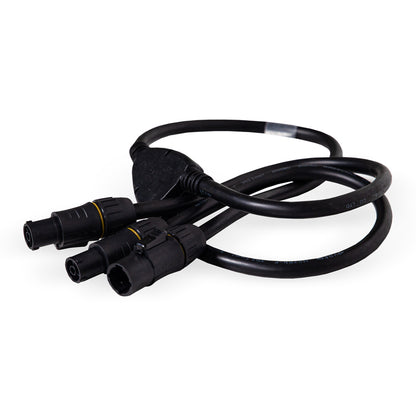 Power Y Cable - Powercon True1 Male to Powercon True1 Female