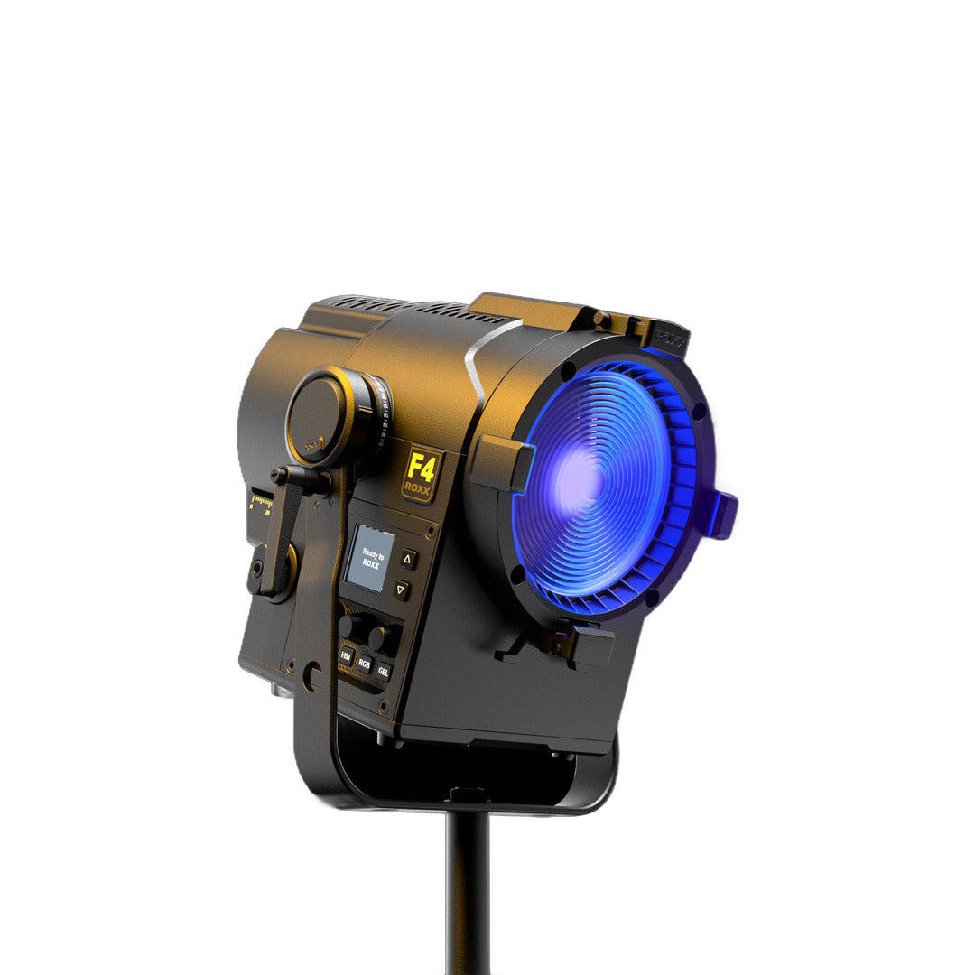 ROXX ICON F4 - Fresnel, Black, Incl. 8-way barndoors