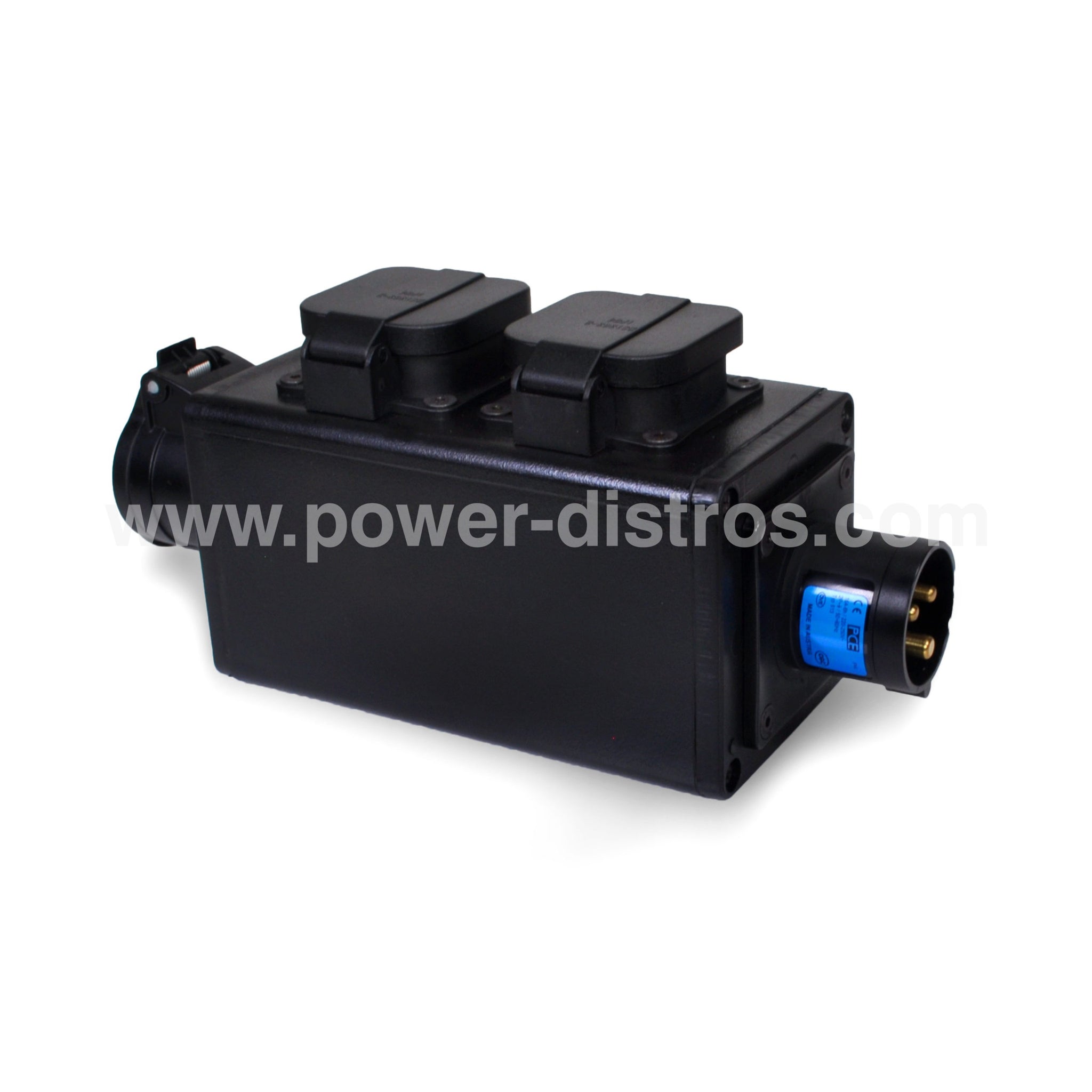 16amp CEE Input, 2 x 13amp UK and 16amp CEE Outputs Stage Box - SB163P-02B