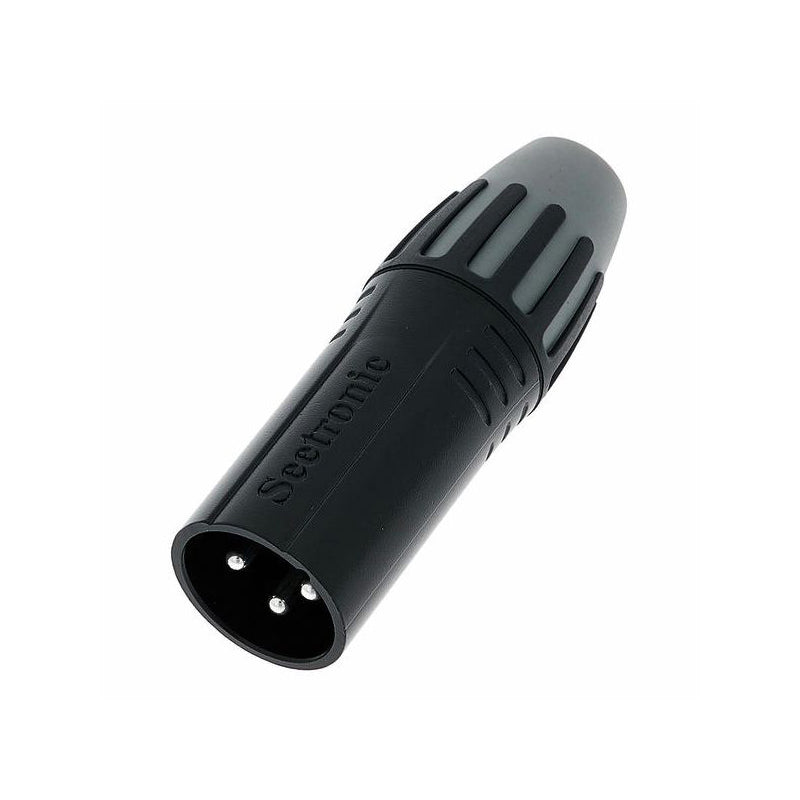 Seetronic - XLR Cable Connector 3-Pin Male, Black Housing - SCMM3-B