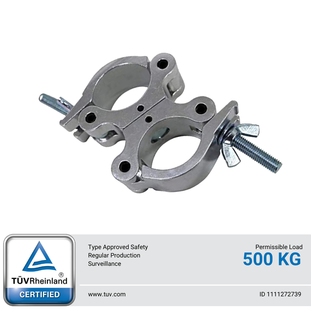 Swivel Coupler Clamp for 60 mm Tube (Double Clamp) - 500 Kg - TT-CUP215-T60W50