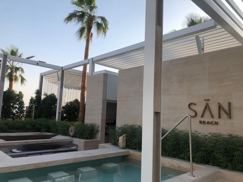 Slider image for SĀN Beach opens with K-Array and Cyclops Lighting in all-white aesthetic