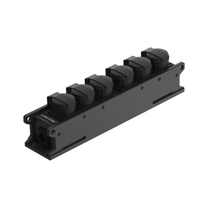 Power Strip - IN: 1 x powerCON® TRUE1® TOP, OUT: 6 x Schuko - XO CPPSE6RD-TT