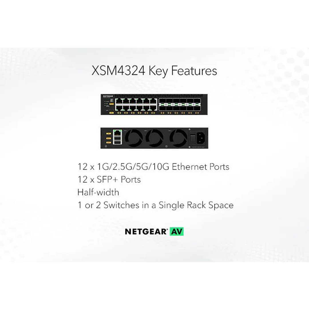 XSM4324 - 12x10G/Multi-Gig and 12xSFP+ (XSM4324) Managed Switch
