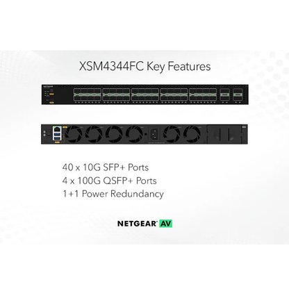 XSM4344FC- 40x10G SFP+ and 4x100G QSFP28 Managed Switch