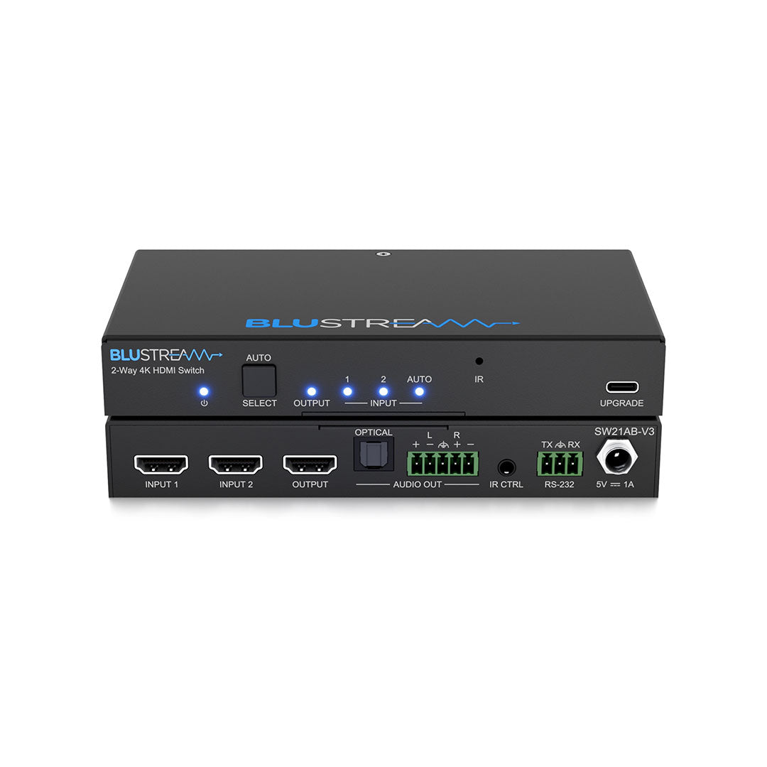 Blustream SW21AB-V3 - 2-Way 4K HDMI 2.0 Switch