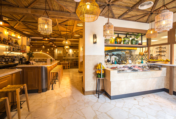 Slider image for Taverna Greek Kitchen Gets KGEAR Sound Experience in All-white