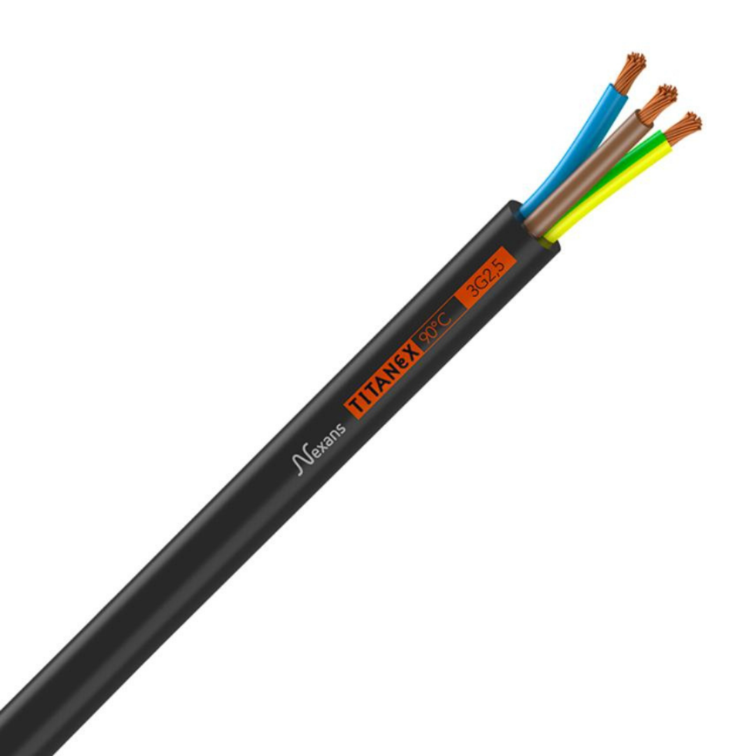 Bliv såret Clancy overskud H07RN-F TITANEX 3G2.5, Industrial flexible rubber cable, 3 core x 2.5mm2 -  Procom Middle East