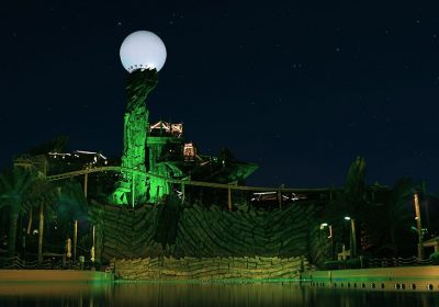 Yas Waterworld Gets Park-Wide Architectural Lighting & Mapping with Cyclops Lighting and Madrix