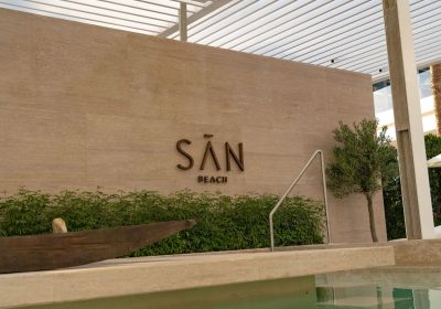 SĀN Beach opens with K-Array and Cyclops Lighting in all-white aesthetic