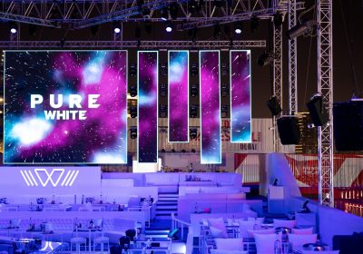Pure White Dubai Opens with Adamson Systems, Visiotek and Cyclops Lighting