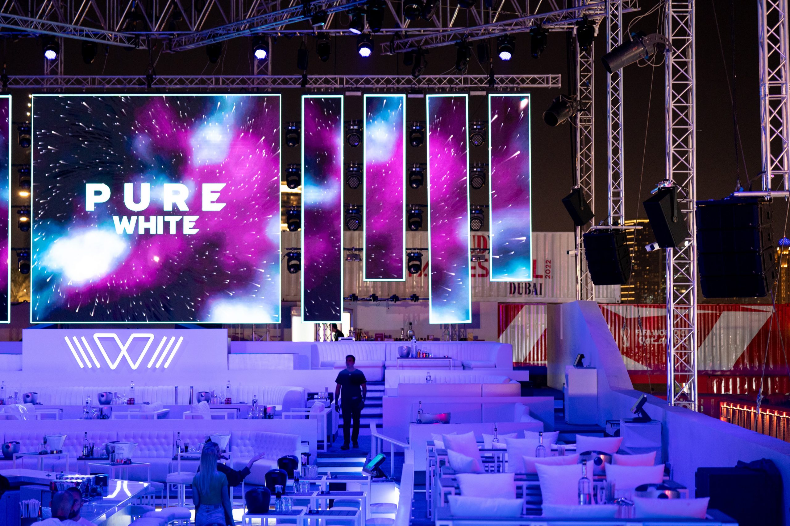 Pure White Dubai Opens with Adamson Systems, Visiotek and Cyclops