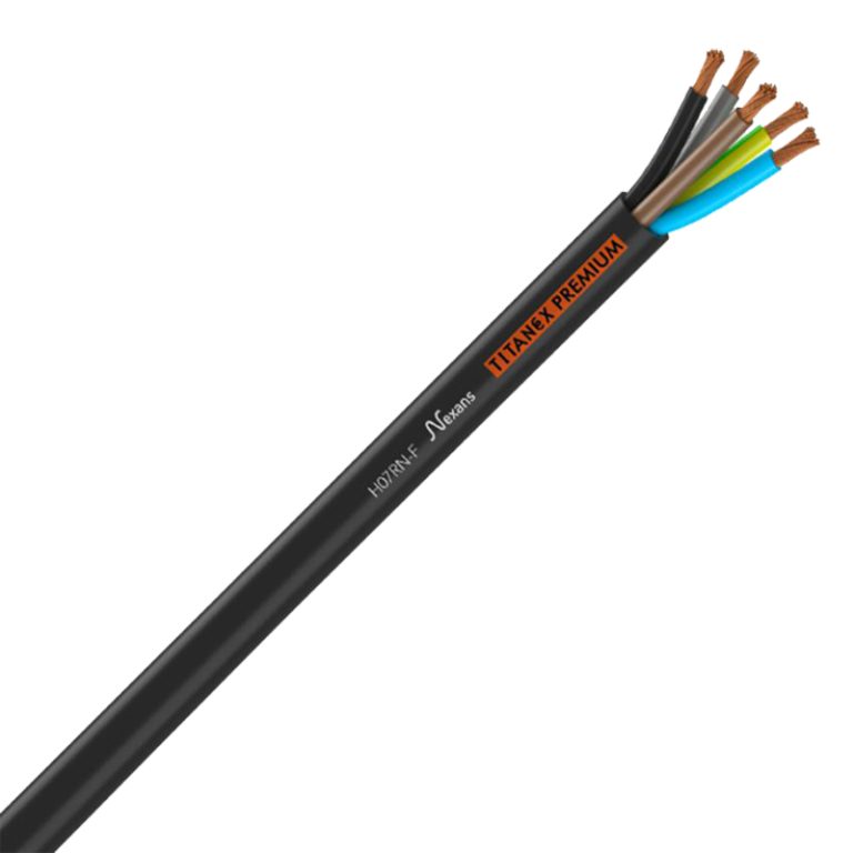 H07RN-F TITANEX 5G10 - Industrial Flexible Rubber Cable, 5 core x 10mm2