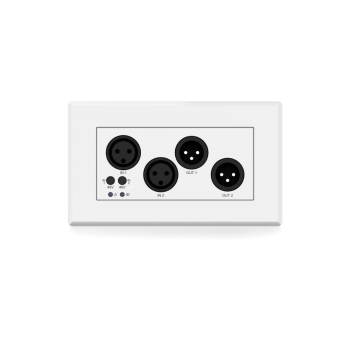DA22XLR-WP-EU-V2 XLR Dante® Audio Wall Plate